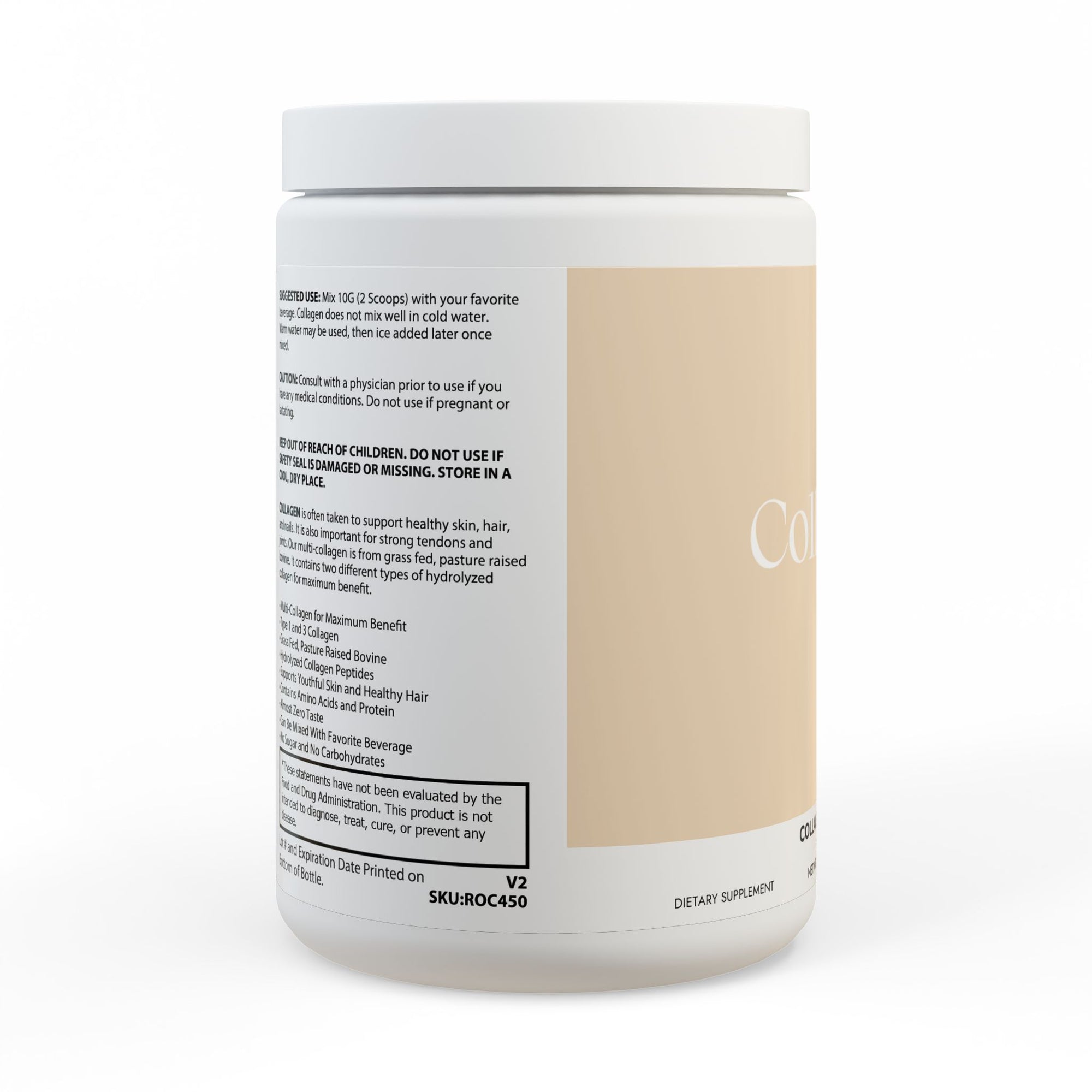 Collagen Peptides Type I & III Supplement (350g, 12.3oz)