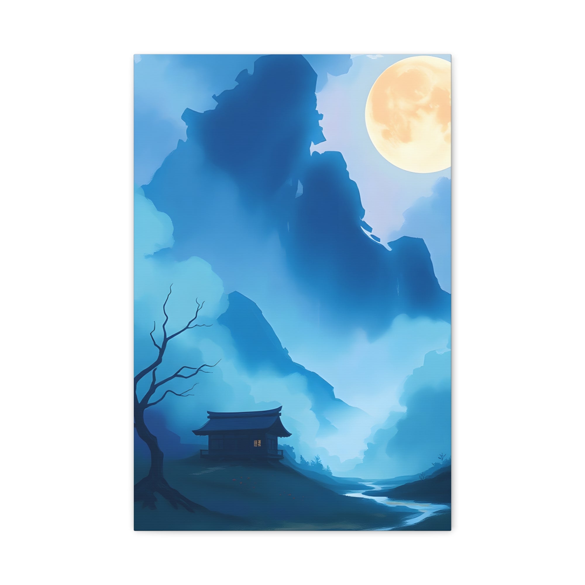 Serene Landscape Canvas Art, Tranquil Wall Decor, Gift for Nature Lovers, Home Office Art