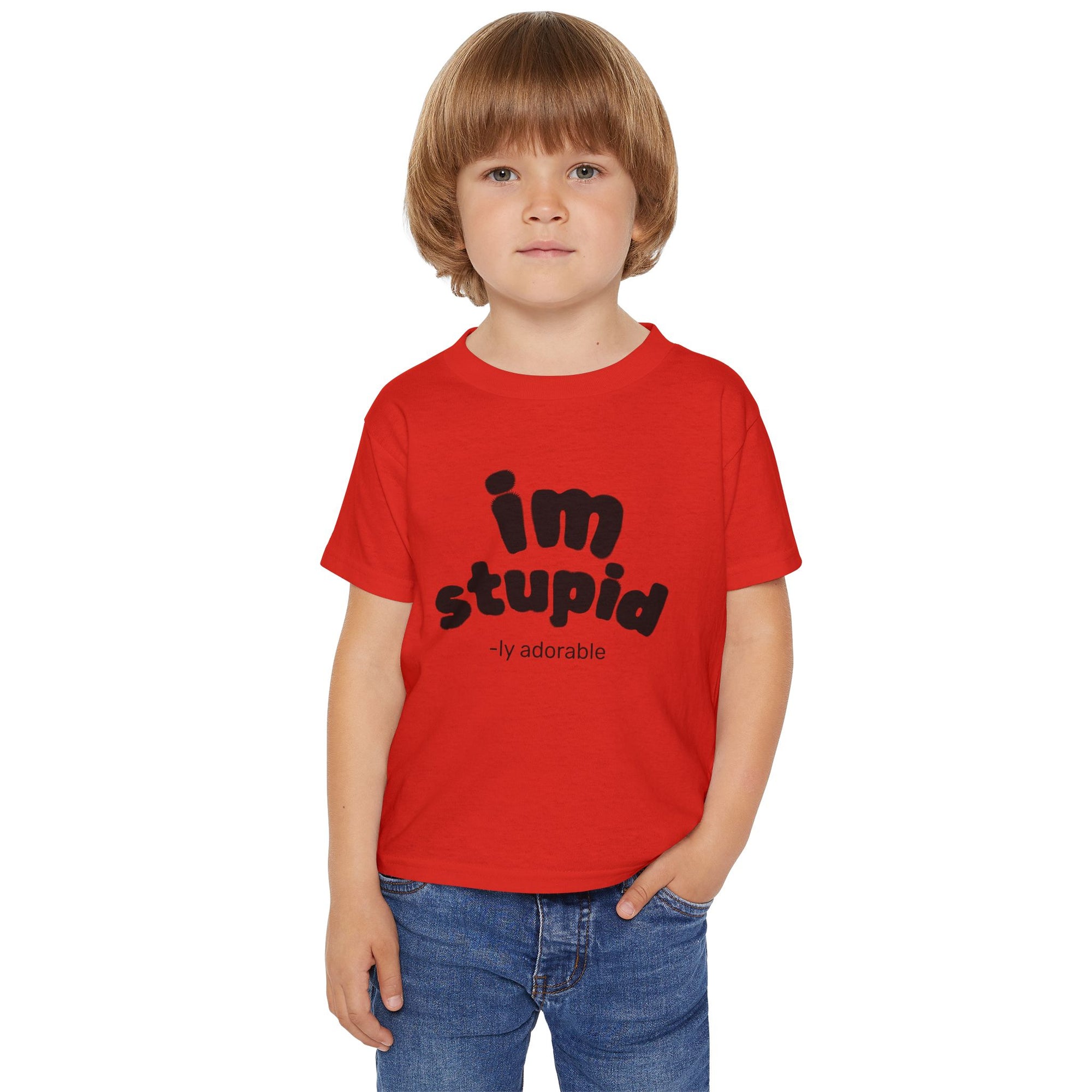 Playful Toddler T-Shirt: 'I'm Stupid-ly Adorable' Humor Gift for Kids, Cute Birthday Shirt, Funny Parenting Apparel, Baby Shower Gift, [...]