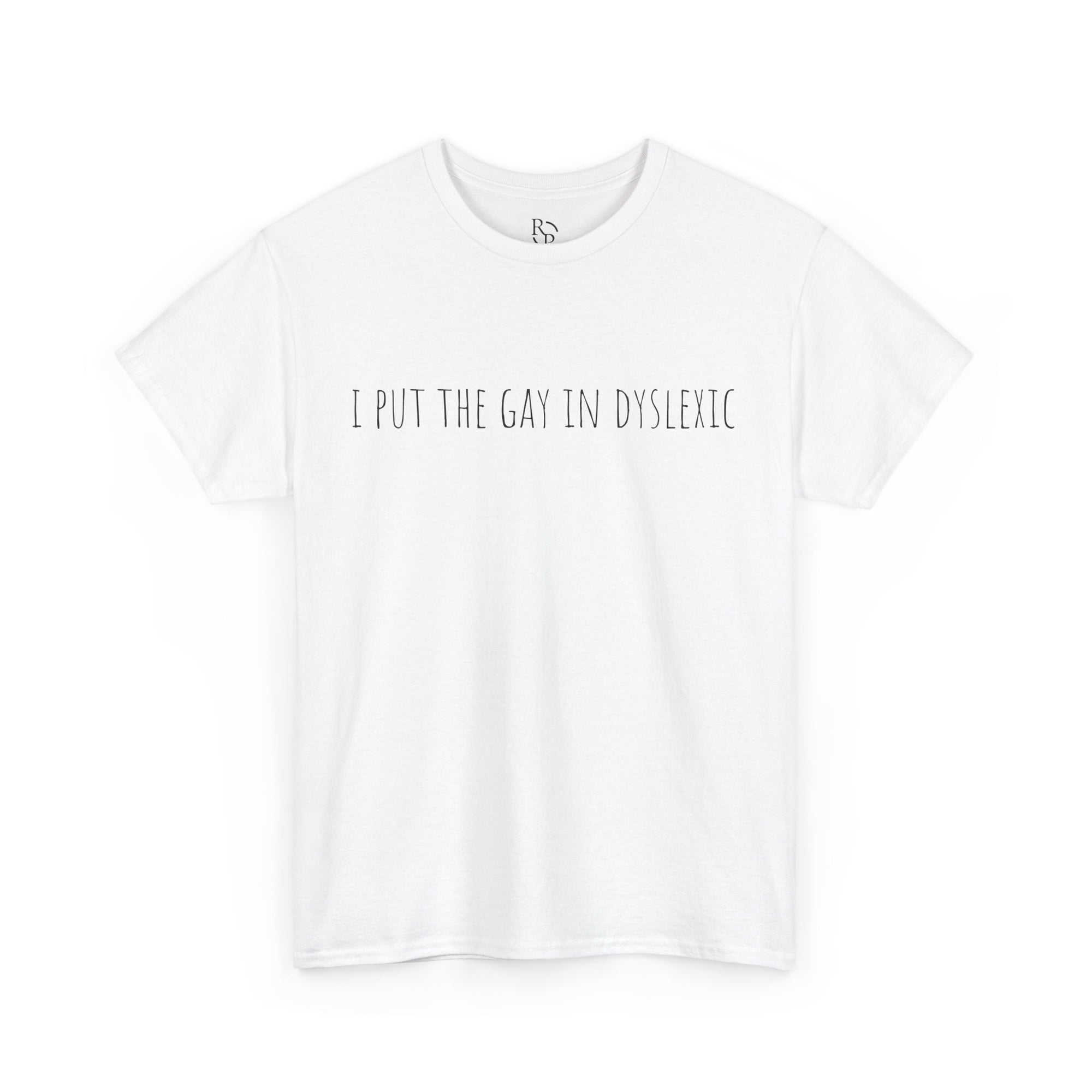 Funny Unisex Heavy Cotton Tee - "I Put the Fun in Dyslectic" Shirt, Gift for Dyslexia Awareness, Casual Wear, Humor Tee, Birthday Gift