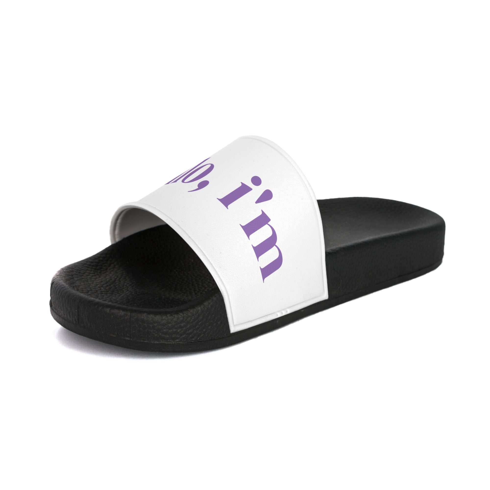 Fun Quote Men's Slide Sandals, Vacation Footwear, Casual Summer Slides, Beach Sandals, Gift for Him