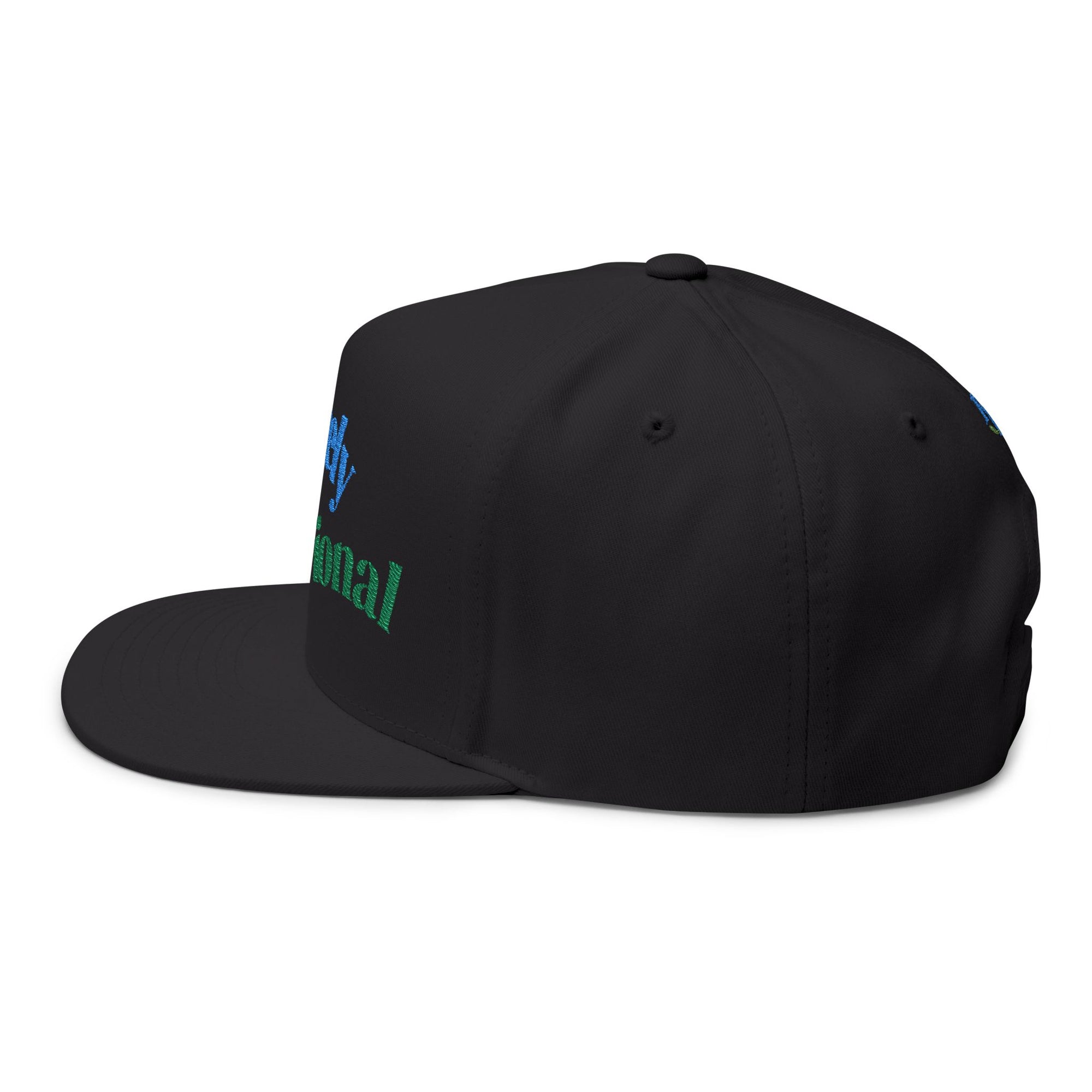Whimsical Embroidered Flat Bill Cap - Fun Gift for Everyday Wear, Casual Events, Birthdays, and Outdoor Adventures