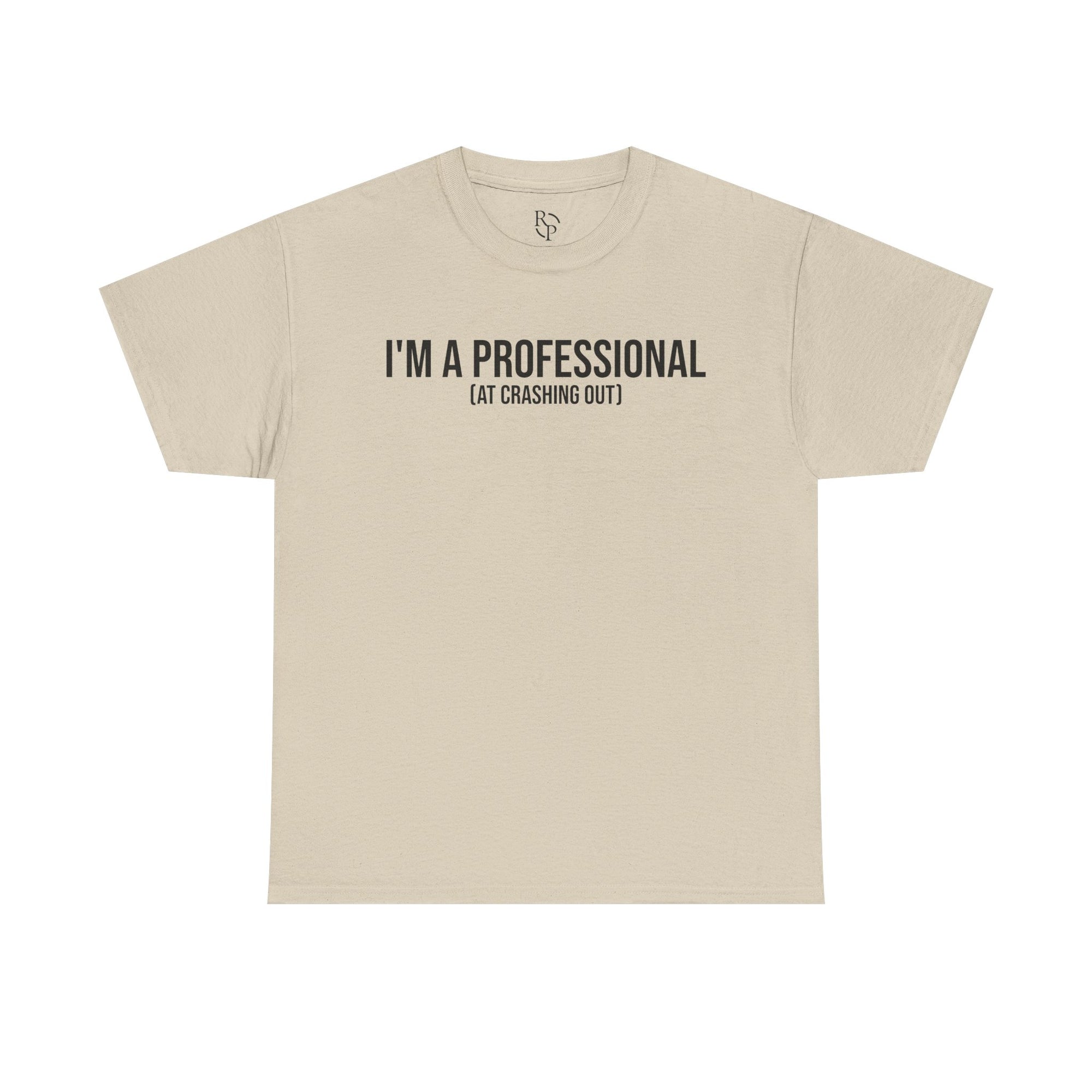 Funny Professional Crasher Tee, Unisex Heavy Cotton Tee, Gift for Friends, Casual Wear, Humor Shirt, Unique Present