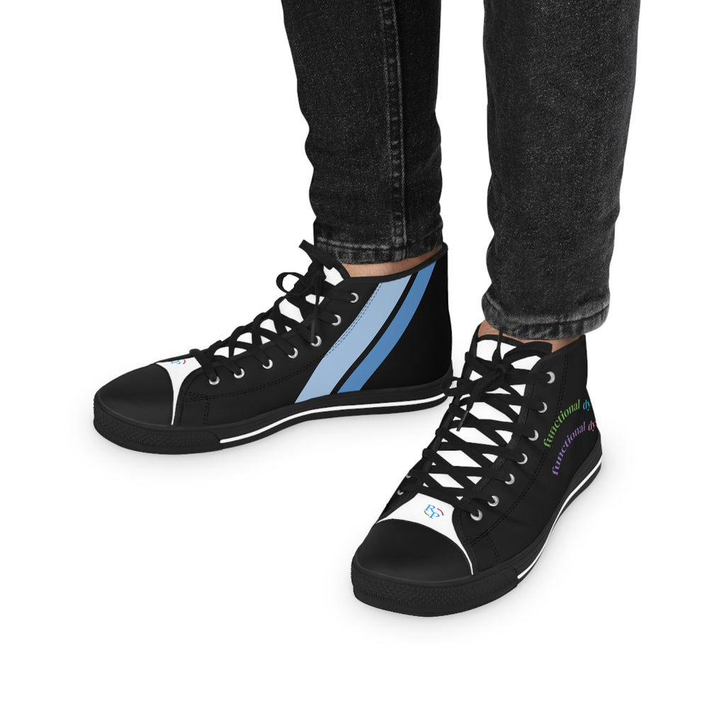 Men's Playful High Top Sneakers for Creative Souls, Casual Footwear, Statement Sneakers, Unique Gifts, Everyday Style
