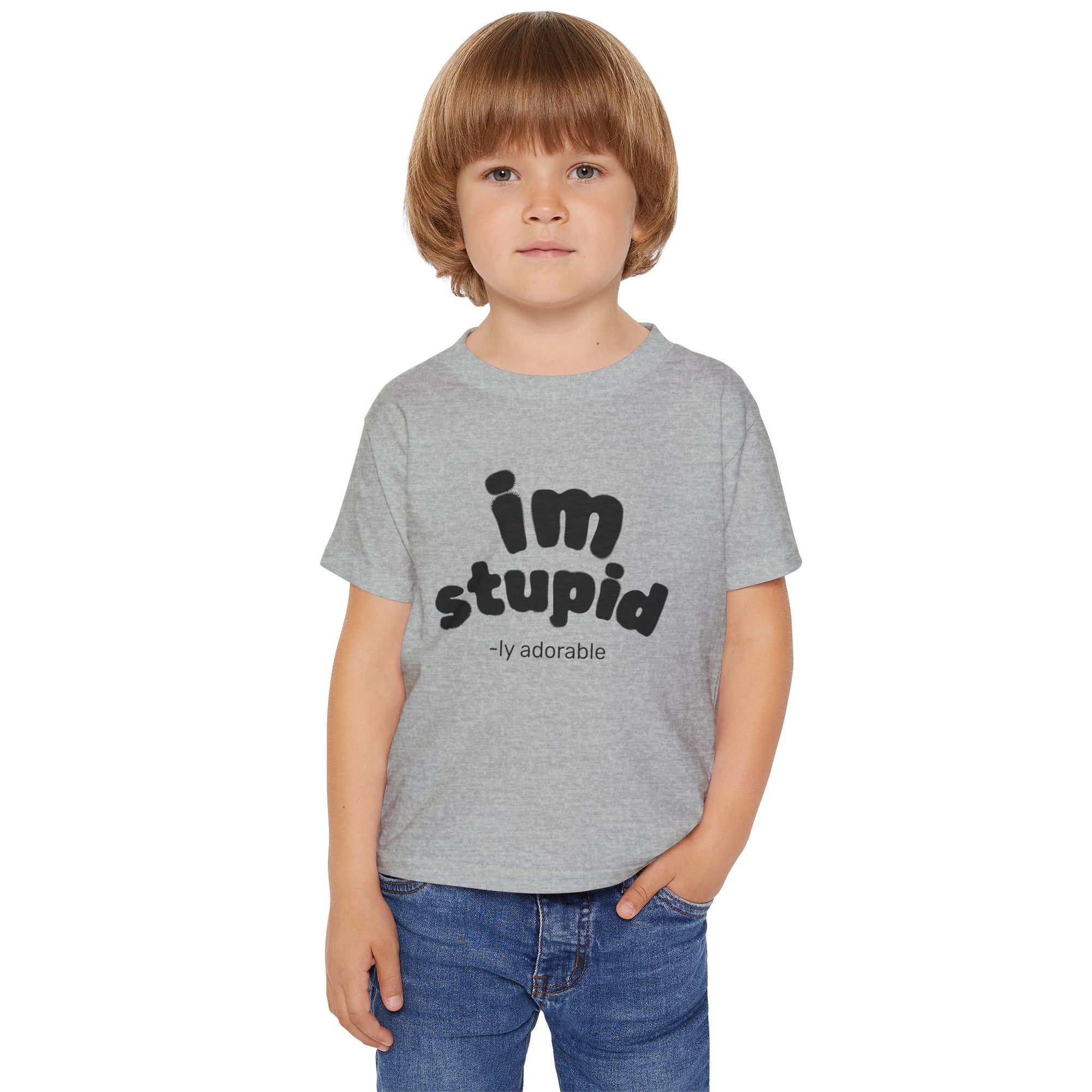 Playful Toddler T-Shirt: 'I'm Stupid-ly Adorable' Humor Gift for Kids, Cute Birthday Shirt, Funny Parenting Apparel, Baby Shower Gift, [...]