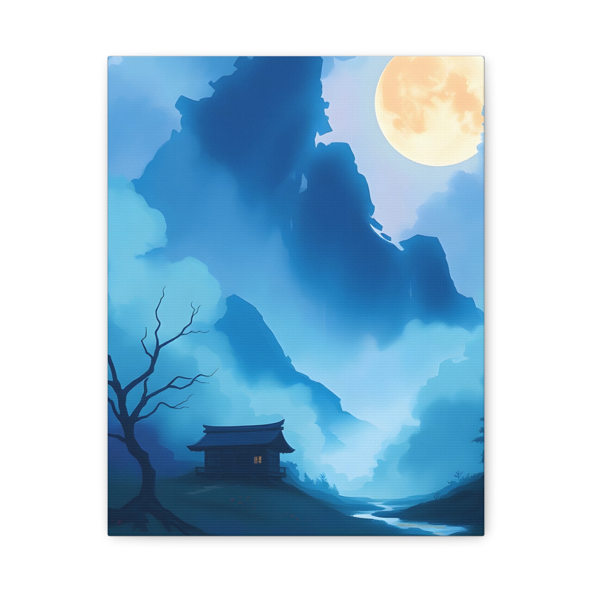 Serene Landscape Canvas Art, Tranquil Wall Decor, Gift for Nature Lovers, Home Office Art