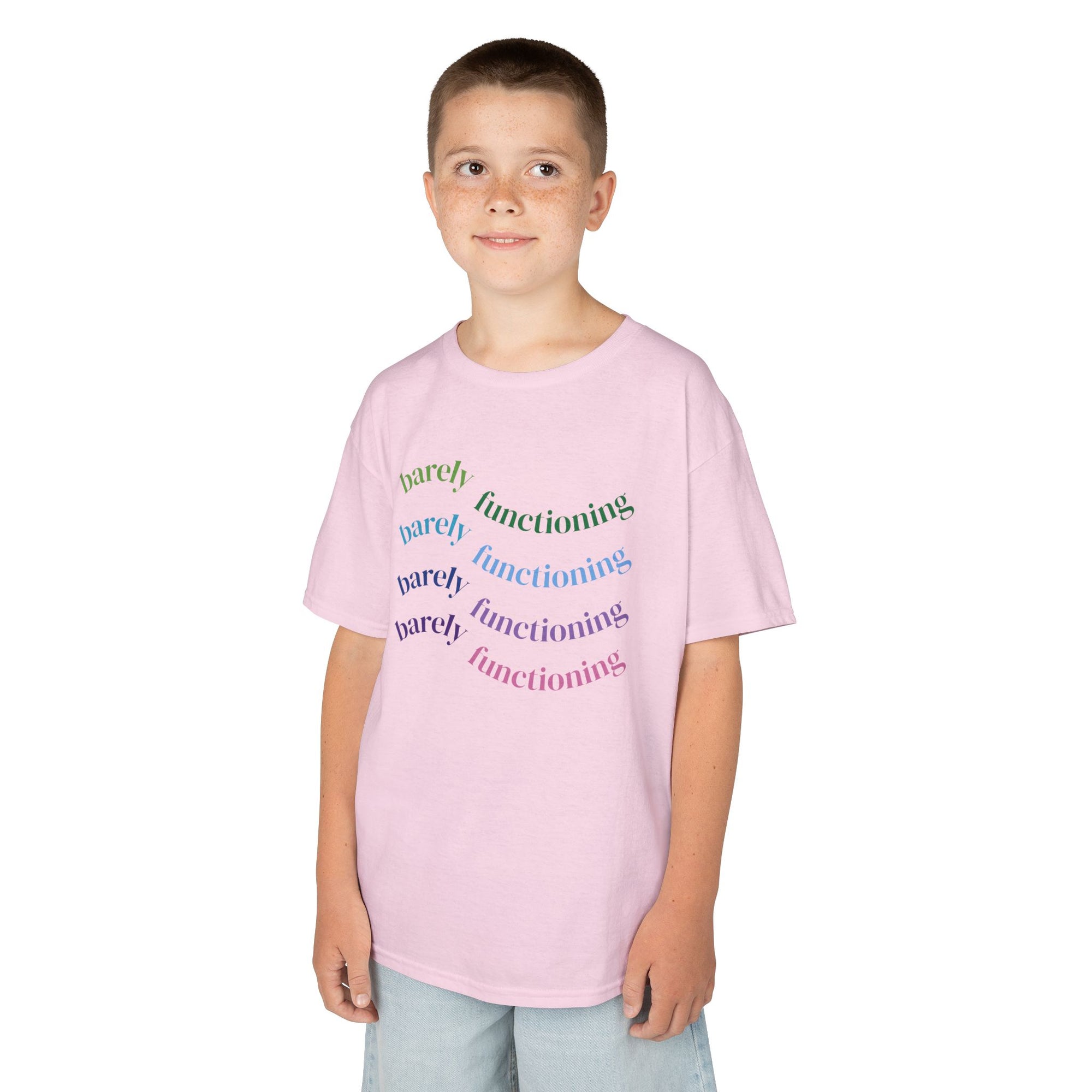 Colorful Kids Heavy Cotton Tee - Fun and Playful Graphic Tee for Everyday Wear, Birthday Gift, Age 4-12, Casual Playtime, Artsy Outfits