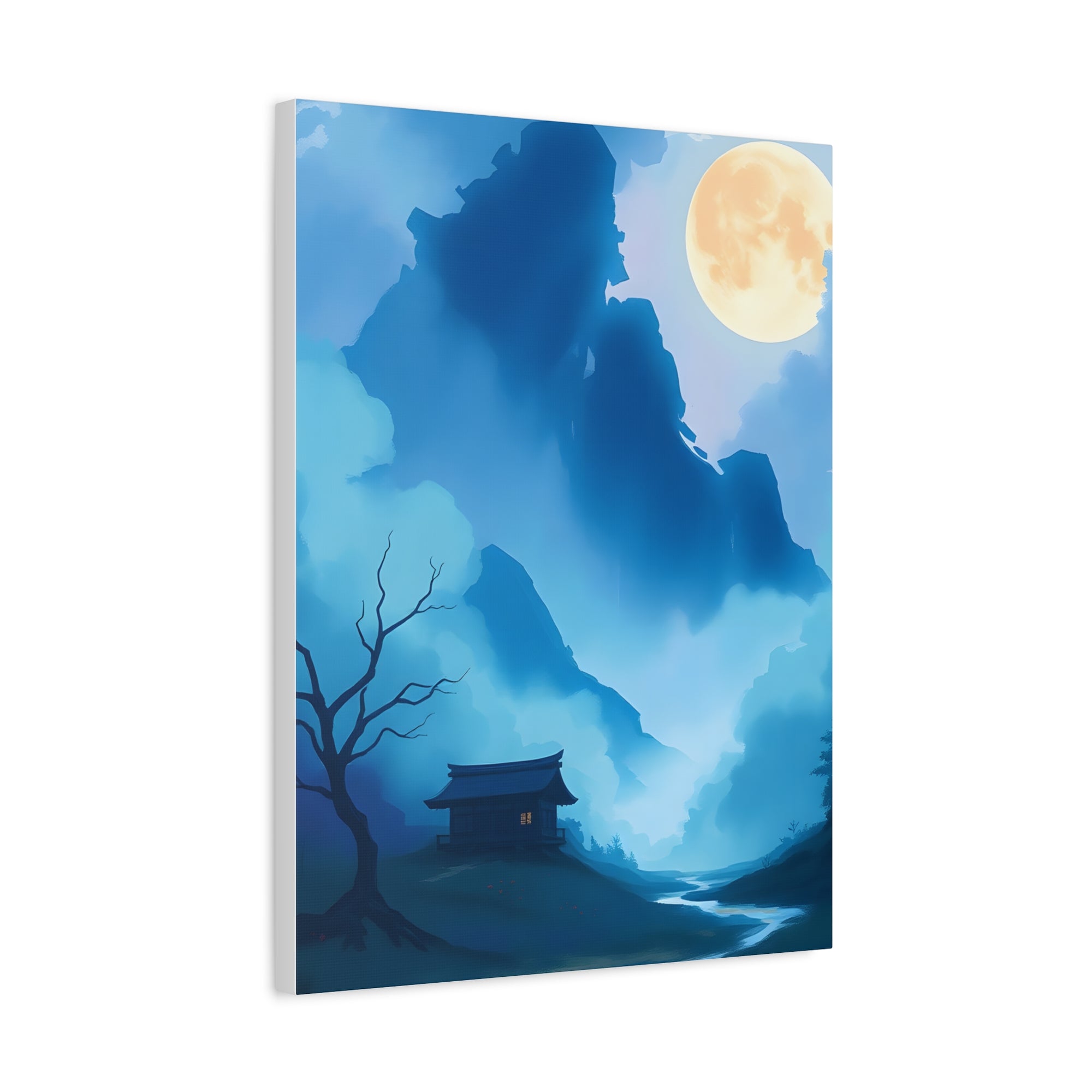 Serene Landscape Canvas Art, Tranquil Wall Decor, Gift for Nature Lovers, Home Office Art