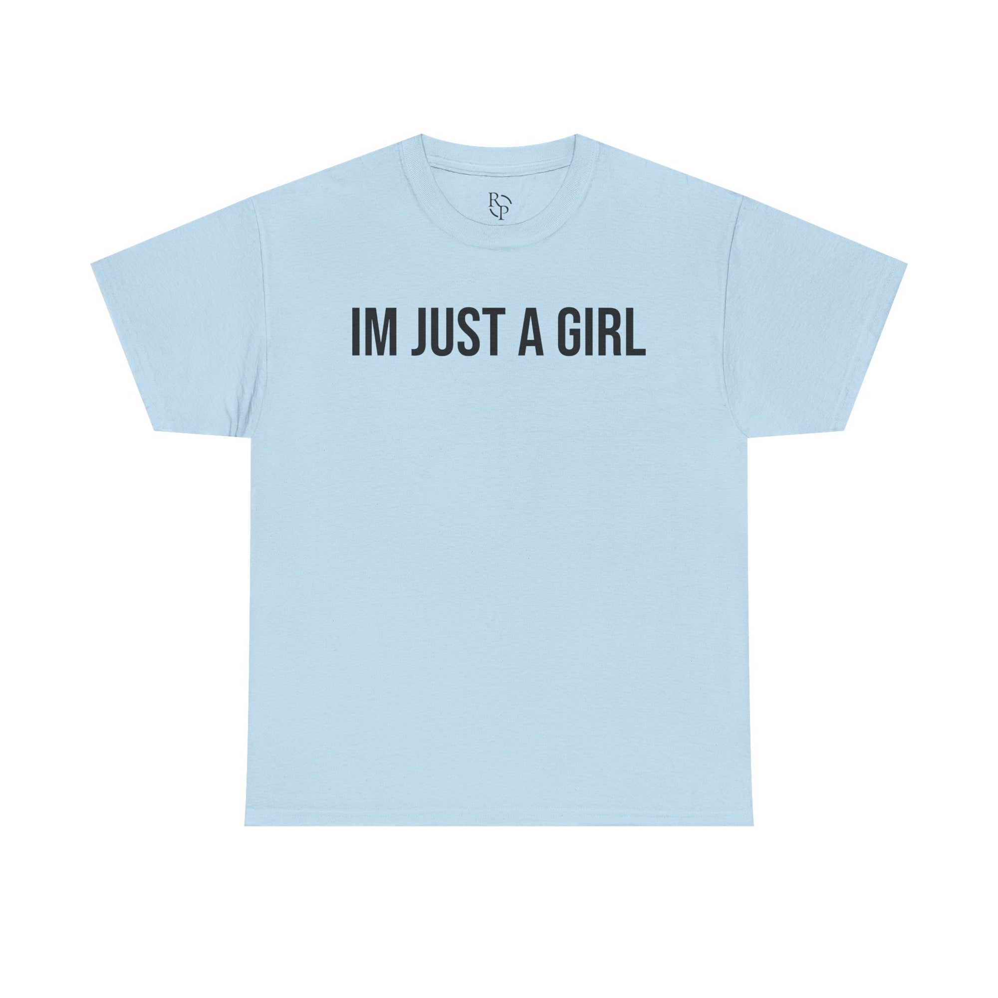 Unisex Heavy Cotton Tee - 'I'm Just a Girl' | Casual Comfort, Perfect Gift, Everyday Wear, Birthday, Confidence Tee
