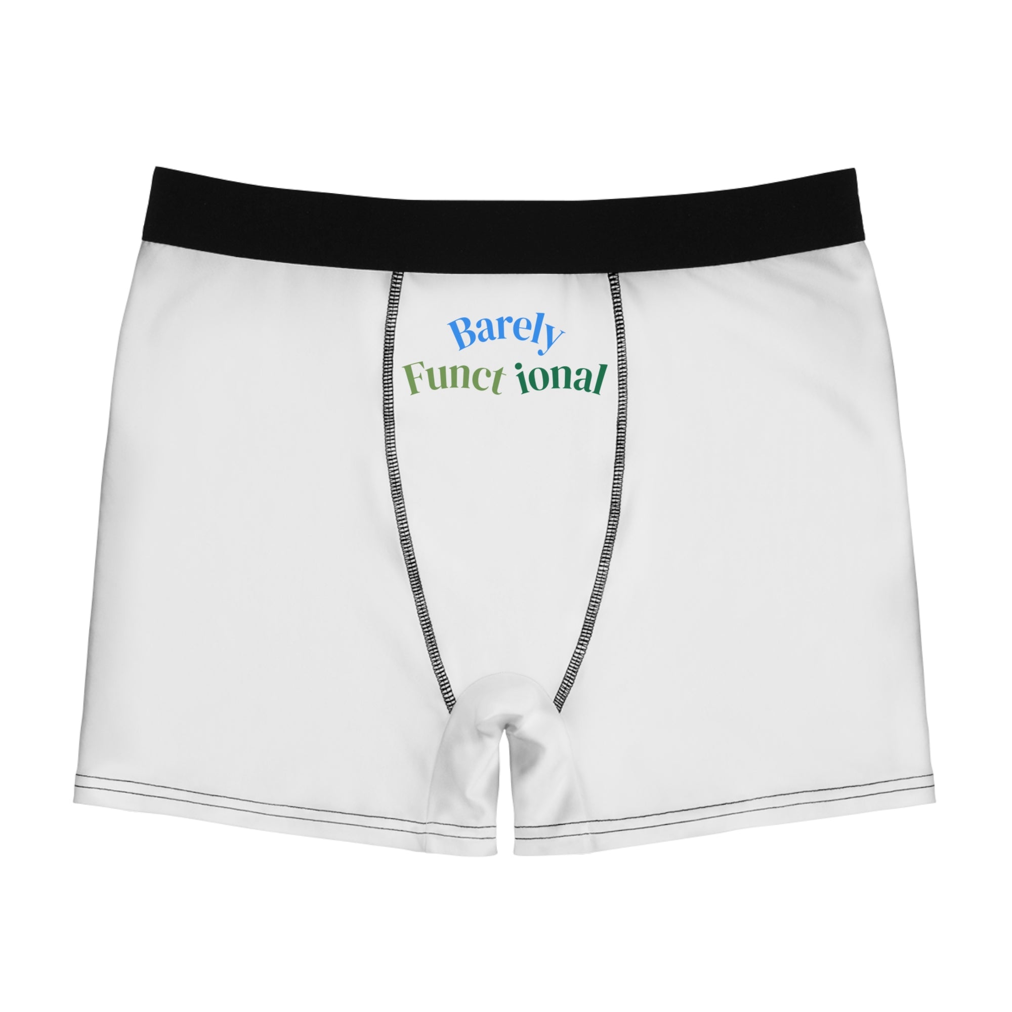 Men's Boxer Briefs with Fun Text - Gift for Him, Unique Loungewear, Comfort Wear, Holiday Gift, Quirky Underwear