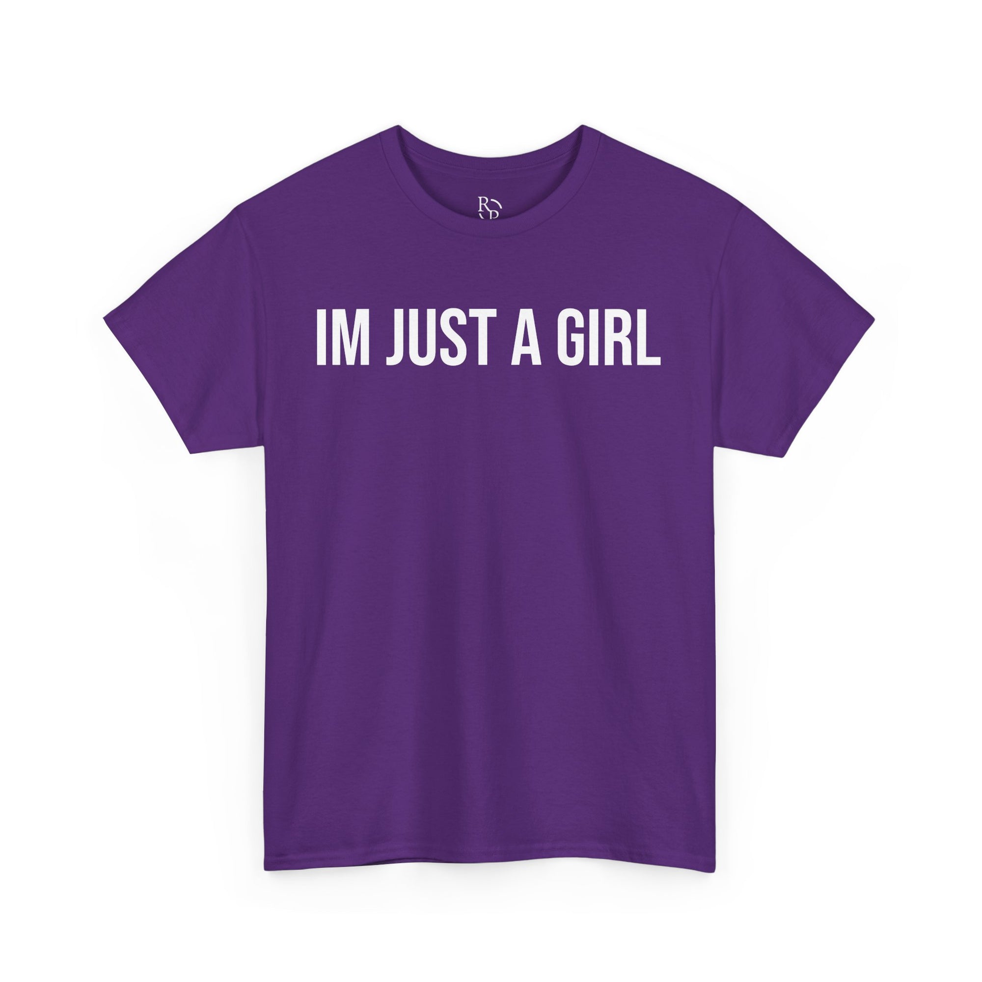 Unisex Heavy Cotton Tee - 'I'm Just a Girl' | Casual Comfort, Perfect Gift, Everyday Wear, Birthday, Confidence Tee