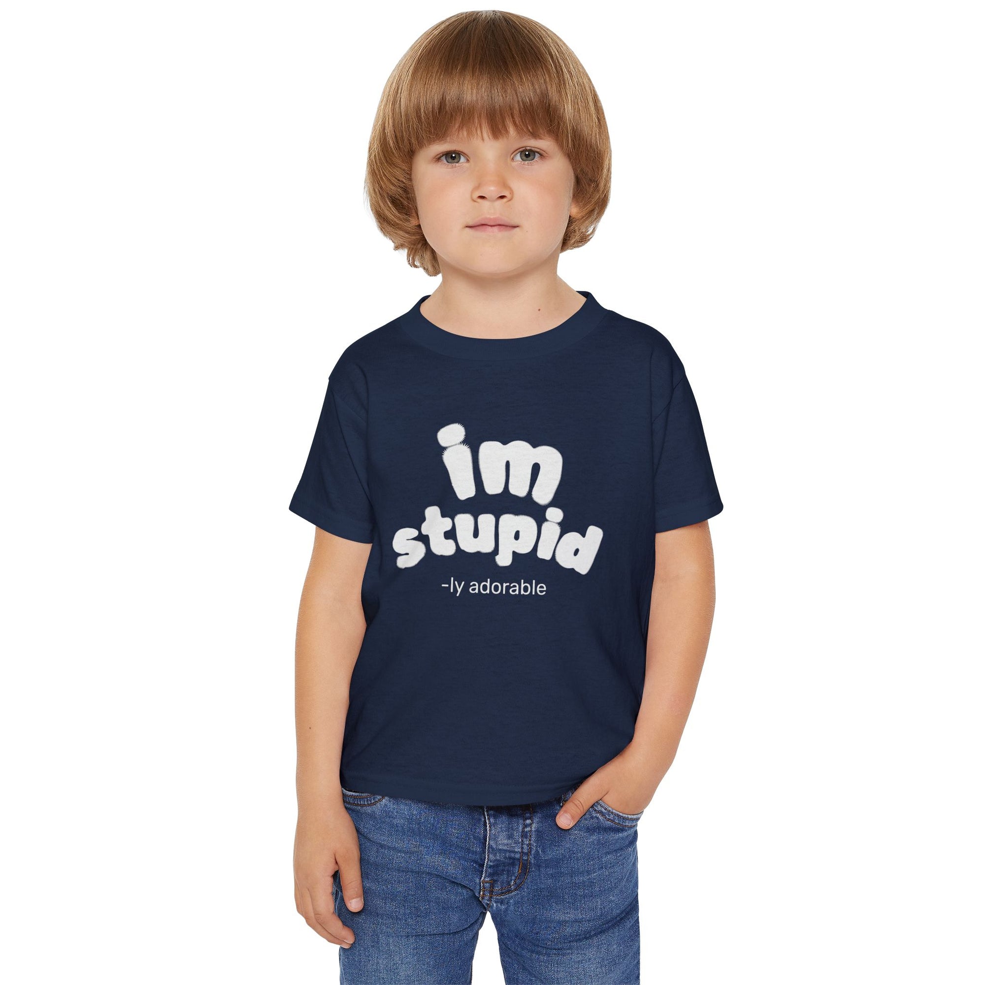 Playful Toddler T-Shirt: 'I'm Stupid-ly Adorable' Humor Gift for Kids, Cute Birthday Shirt, Funny Parenting Apparel, Baby Shower Gift, [...]