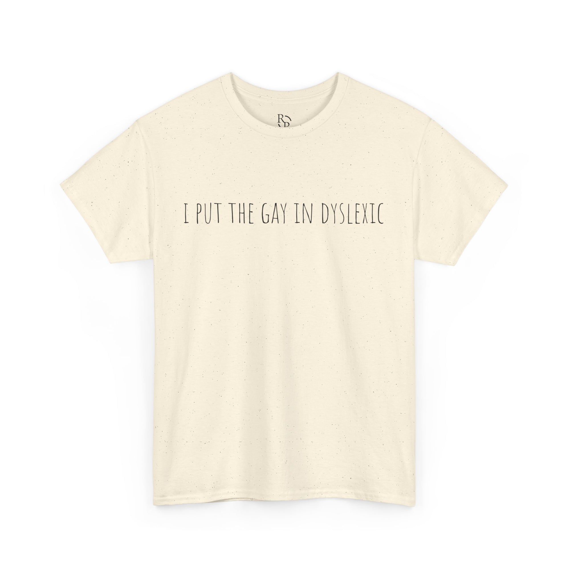 Funny Unisex Heavy Cotton Tee - "I Put the Fun in Dyslectic" Shirt, Gift for Dyslexia Awareness, Casual Wear, Humor Tee, Birthday Gift