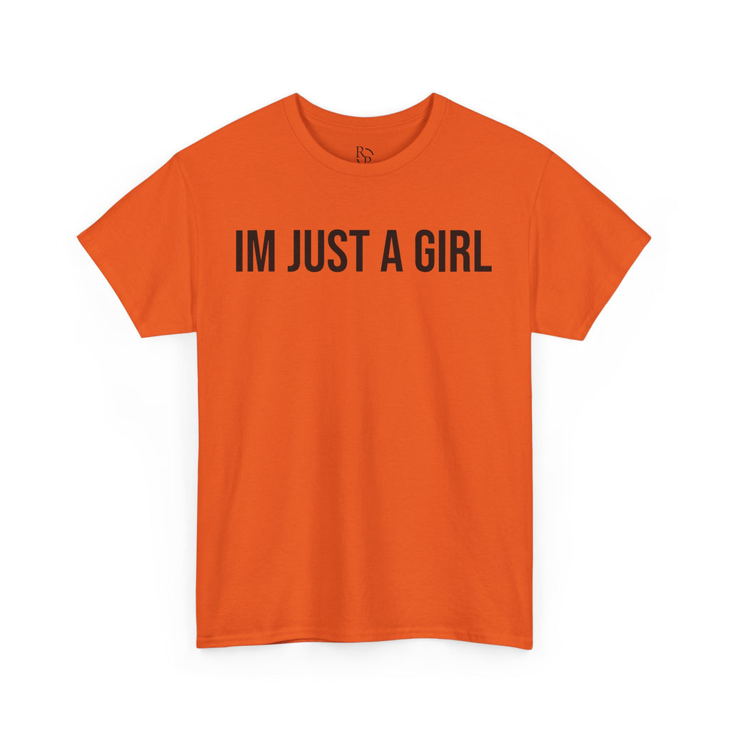Unisex Heavy Cotton Tee - 'I'm Just a Girl' | Casual Comfort, Perfect Gift, Everyday Wear, Birthday, Confidence Tee