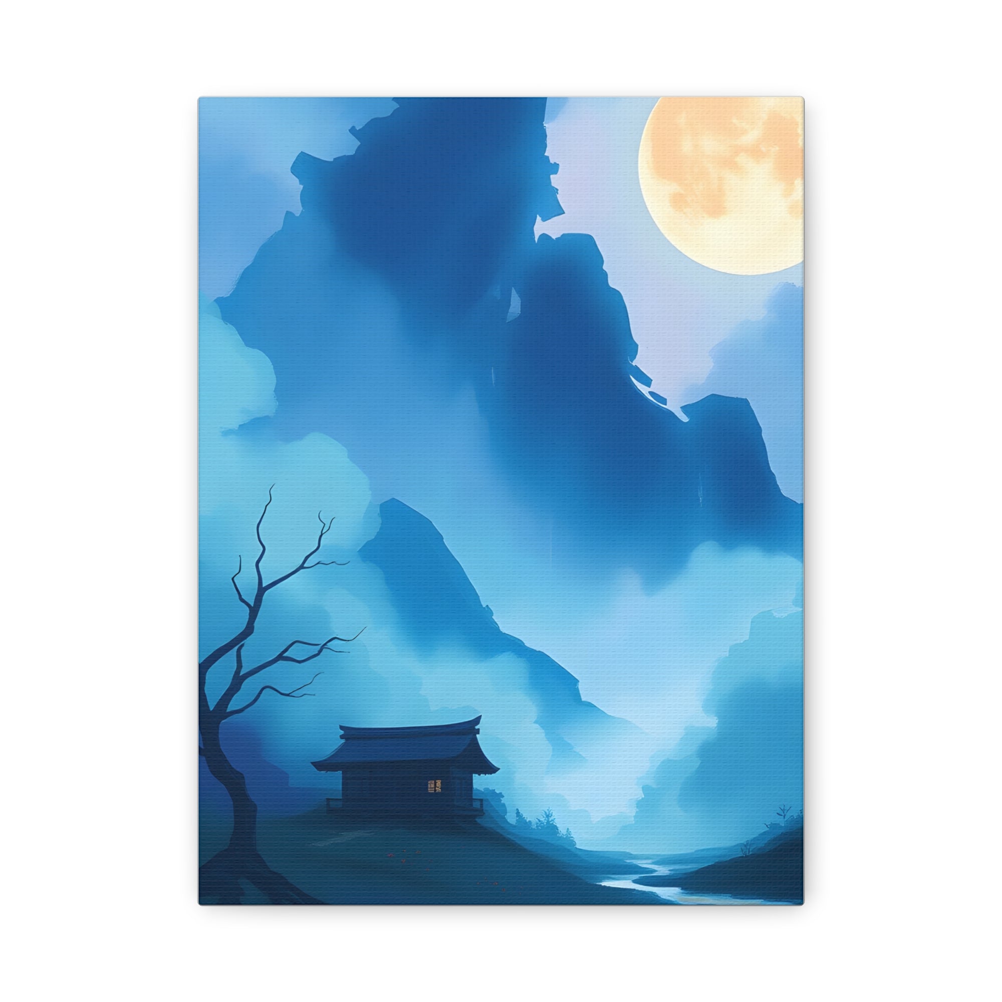 Serene Landscape Canvas Art, Tranquil Wall Decor, Gift for Nature Lovers, Home Office Art