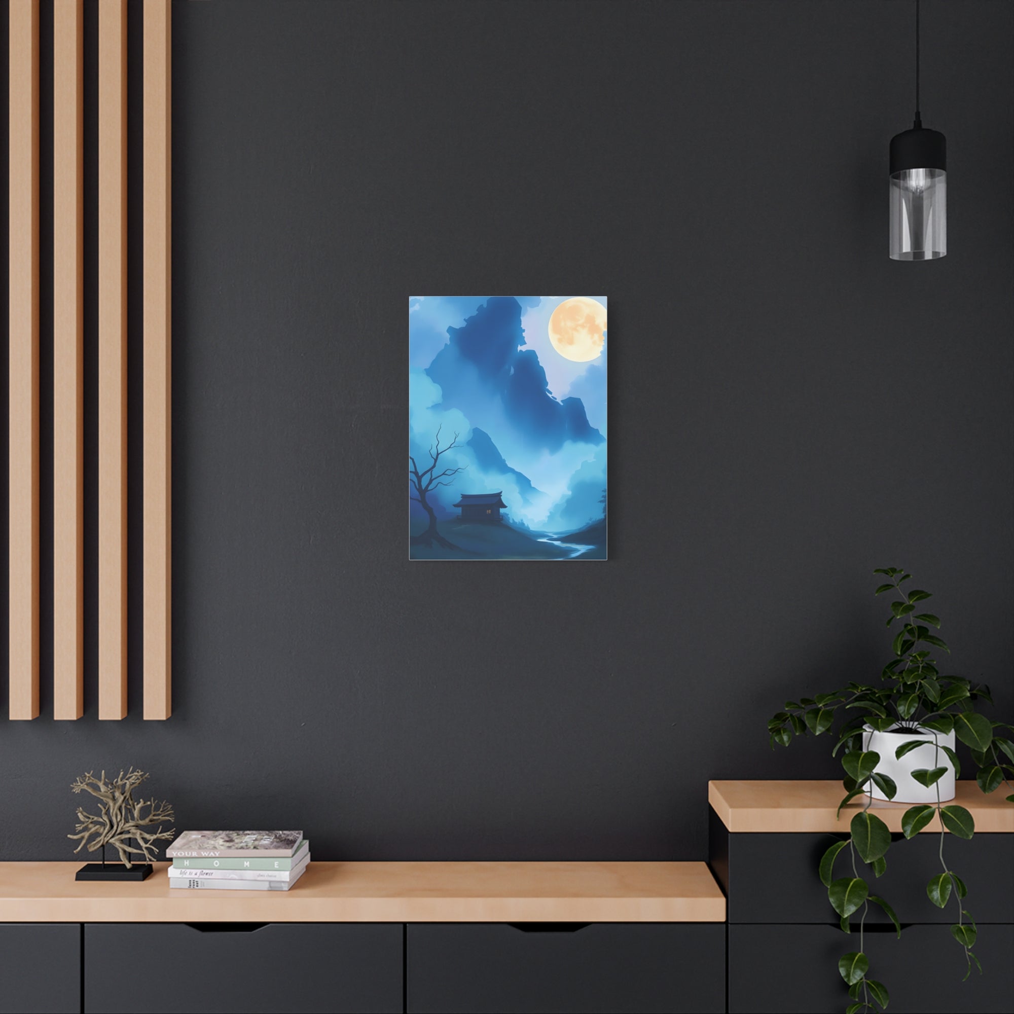 Serene Landscape Canvas Art, Tranquil Wall Decor, Gift for Nature Lovers, Home Office Art