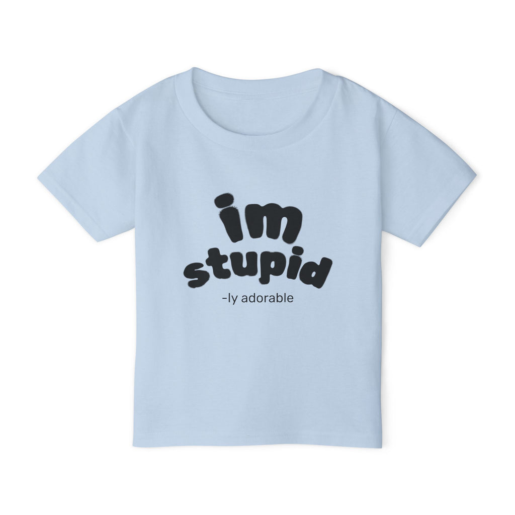 Playful Toddler T-Shirt: 'I'm Stupid-ly Adorable' Humor Gift for Kids, Cute Birthday Shirt, Funny Parenting Apparel, Baby Shower Gift, [...]