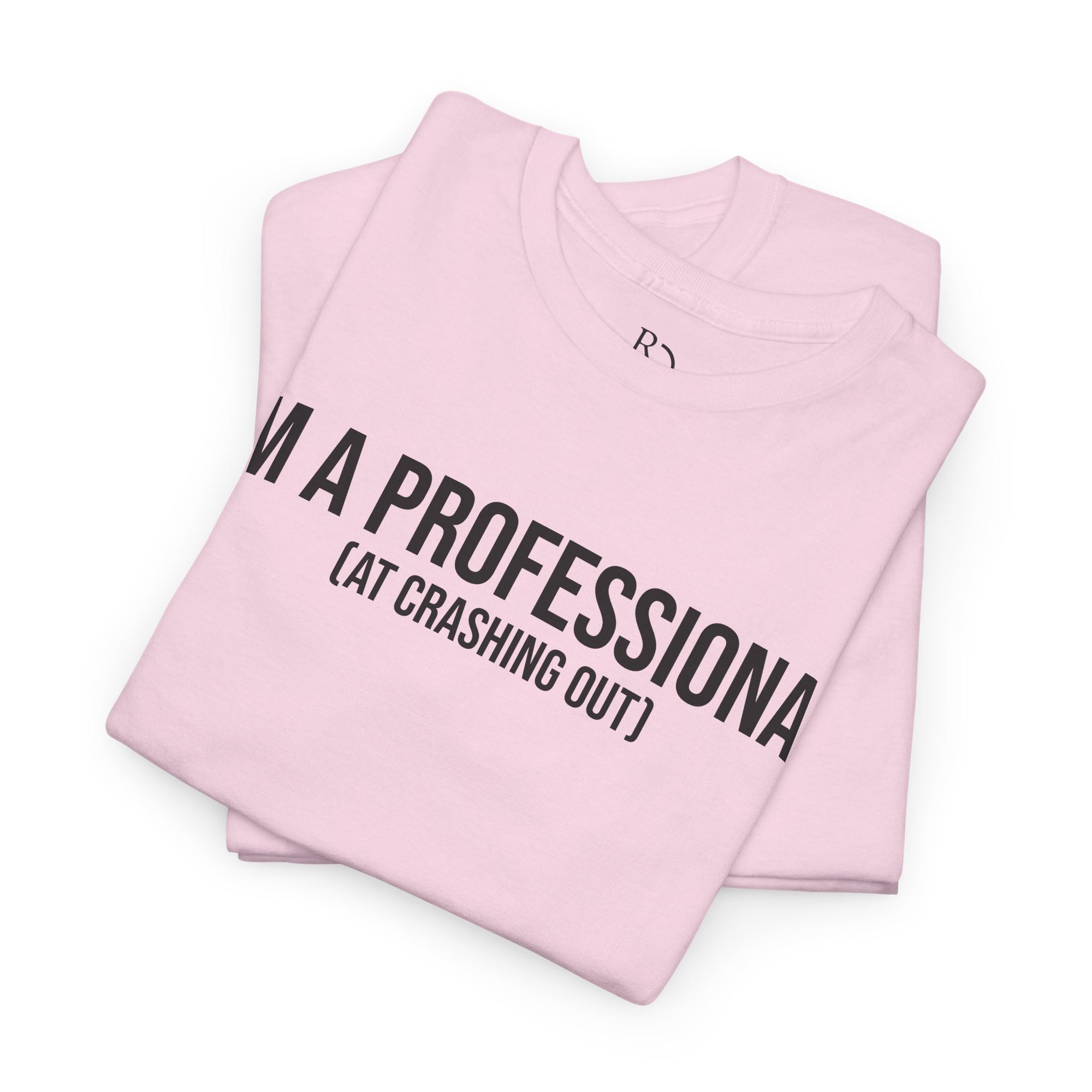 Funny Professional Crasher Tee, Unisex Heavy Cotton Tee, Gift for Friends, Casual Wear, Humor Shirt, Unique Present