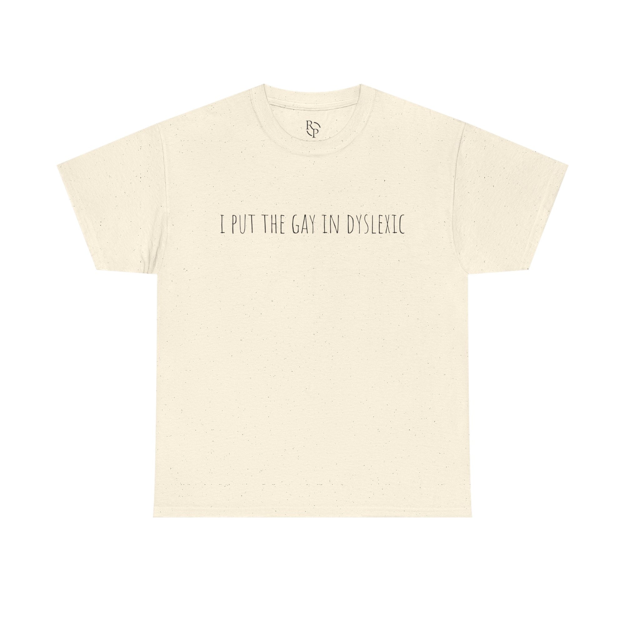 Funny Unisex Heavy Cotton Tee - "I Put the Fun in Dyslectic" Shirt, Gift for Dyslexia Awareness, Casual Wear, Humor Tee, Birthday Gift