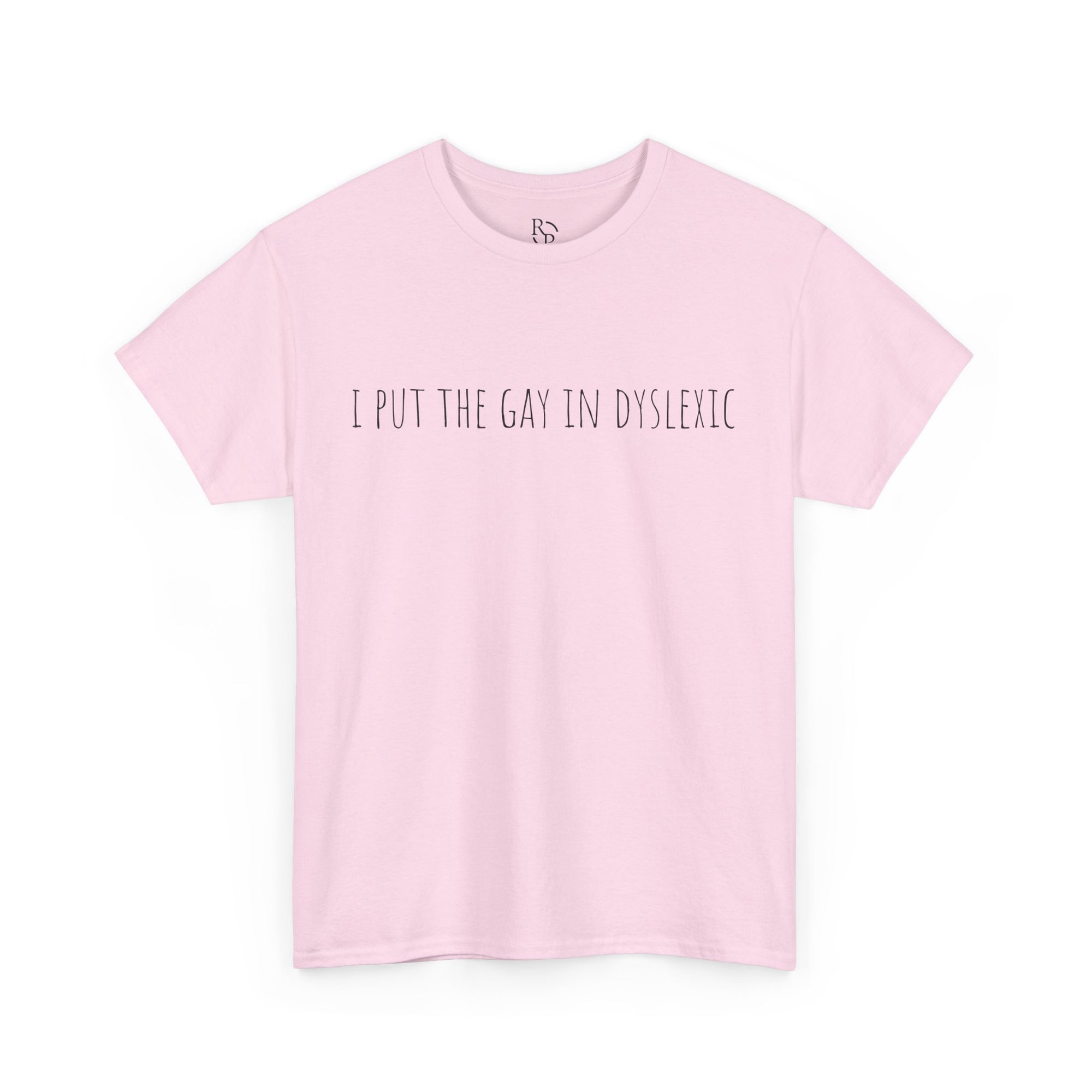Funny Unisex Heavy Cotton Tee - "I Put the Fun in Dyslectic" Shirt, Gift for Dyslexia Awareness, Casual Wear, Humor Tee, Birthday Gift