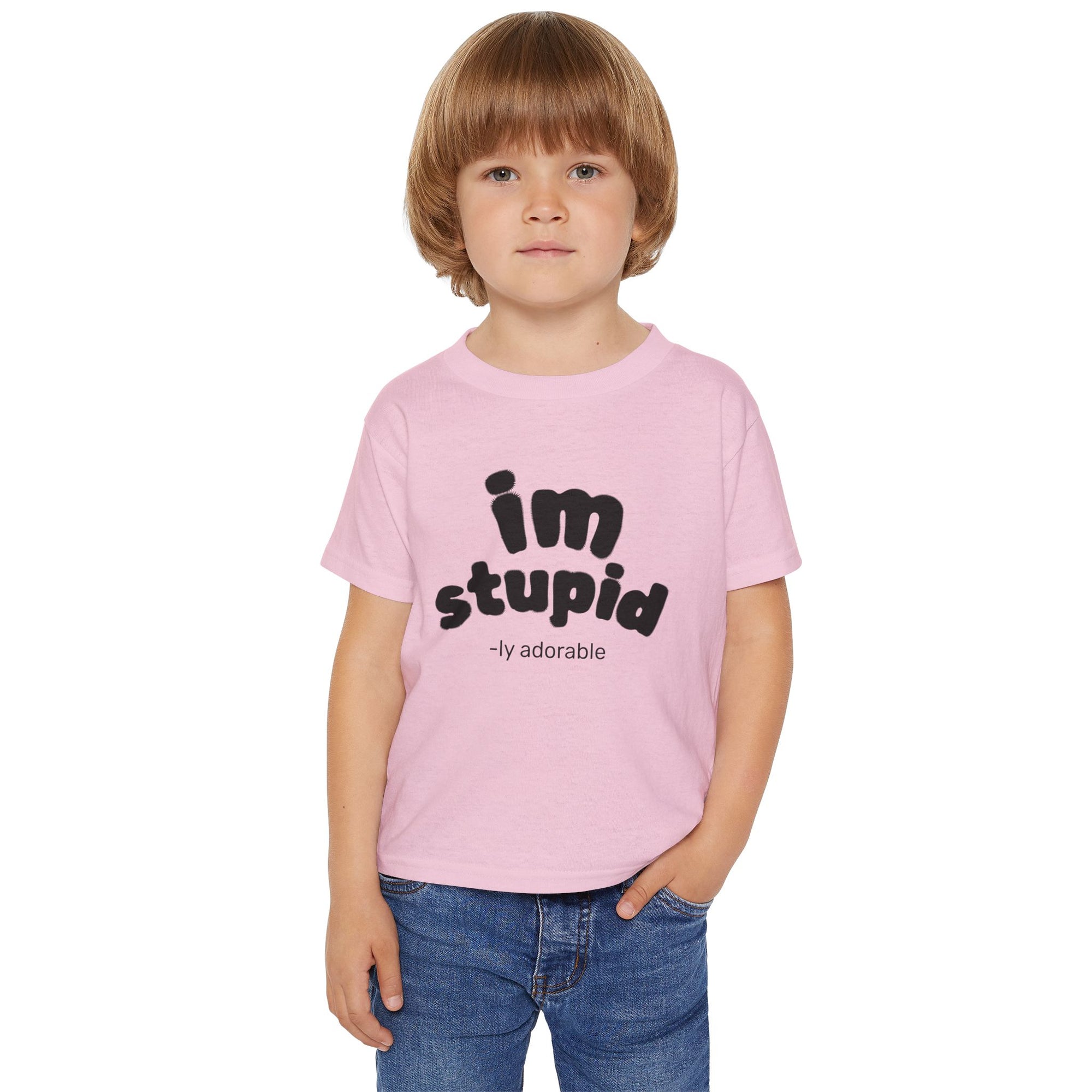 Playful Toddler T-Shirt: 'I'm Stupid-ly Adorable' Humor Gift for Kids, Cute Birthday Shirt, Funny Parenting Apparel, Baby Shower Gift, [...]