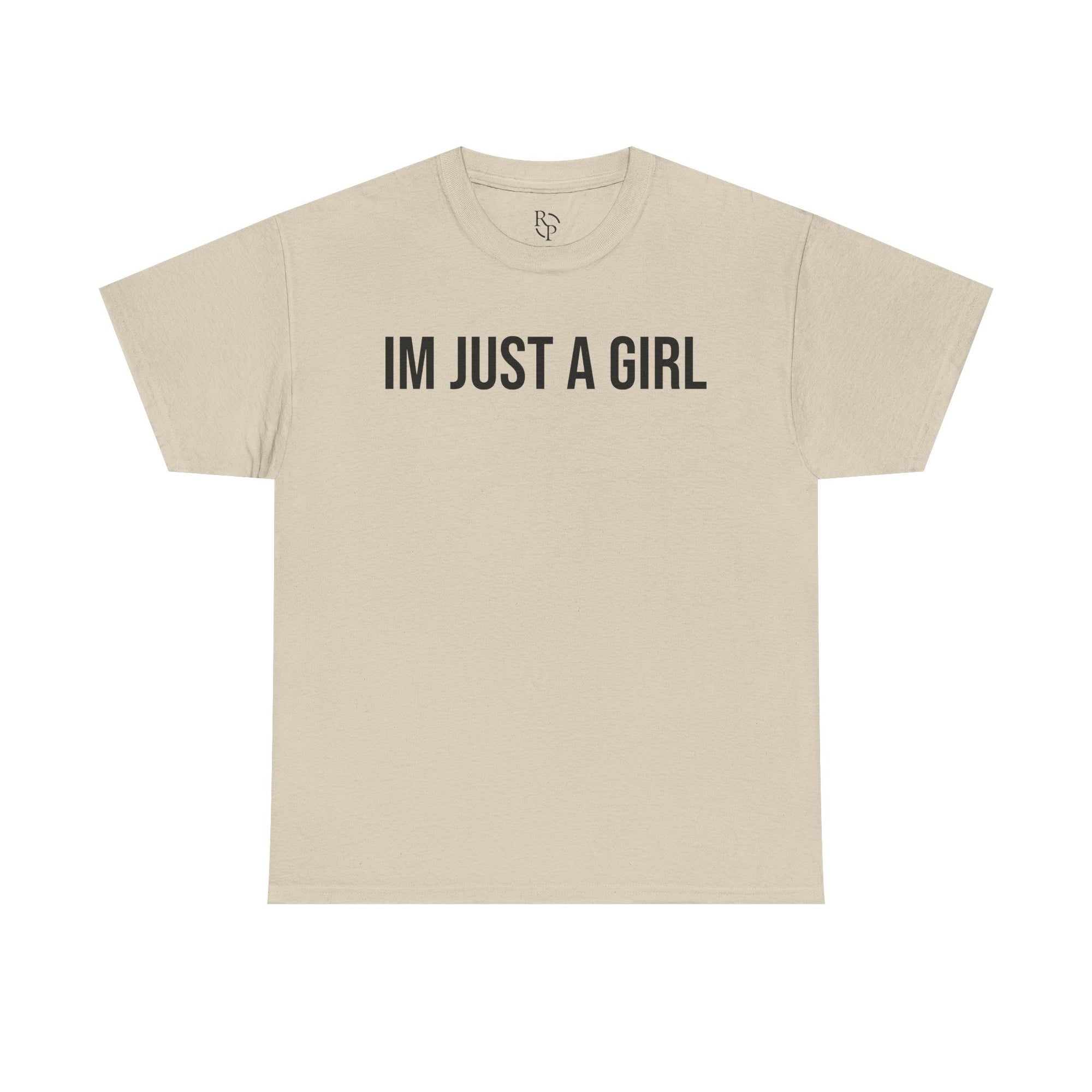 Unisex Heavy Cotton Tee - 'I'm Just a Girl' | Casual Comfort, Perfect Gift, Everyday Wear, Birthday, Confidence Tee