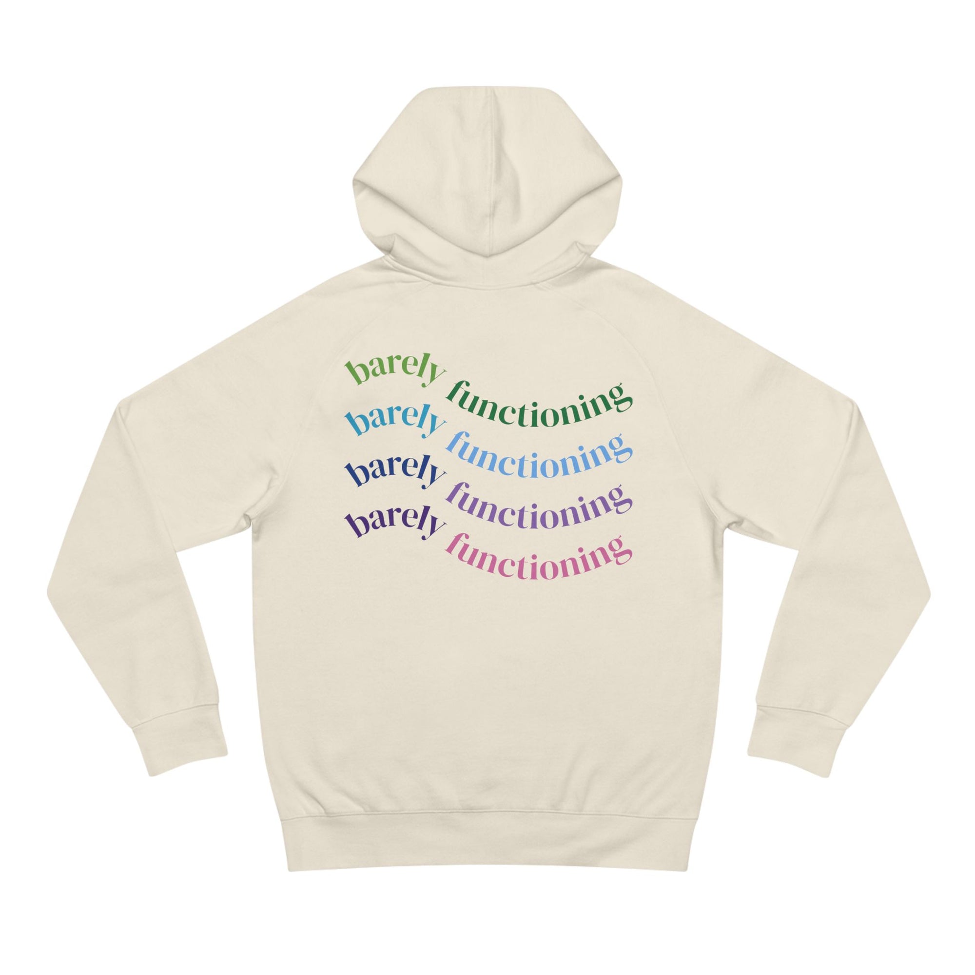 Unisex Barely Functioning Hoodie, Cozy Funny Hoodie, Gift for Her, Stylish Casual Sweatshirt, Relaxed Fit Hoodie