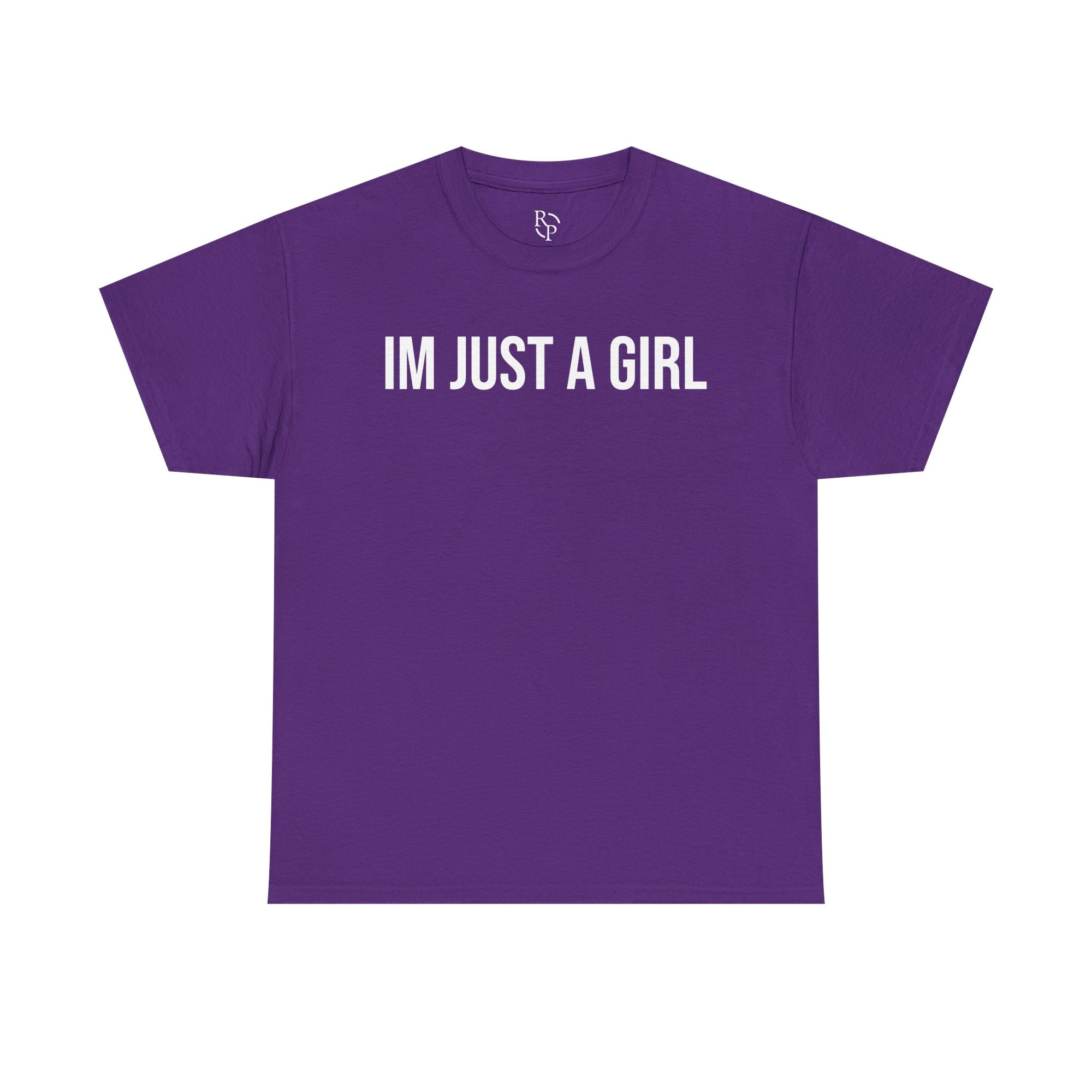 Unisex Heavy Cotton Tee - 'I'm Just a Girl' | Casual Comfort, Perfect Gift, Everyday Wear, Birthday, Confidence Tee