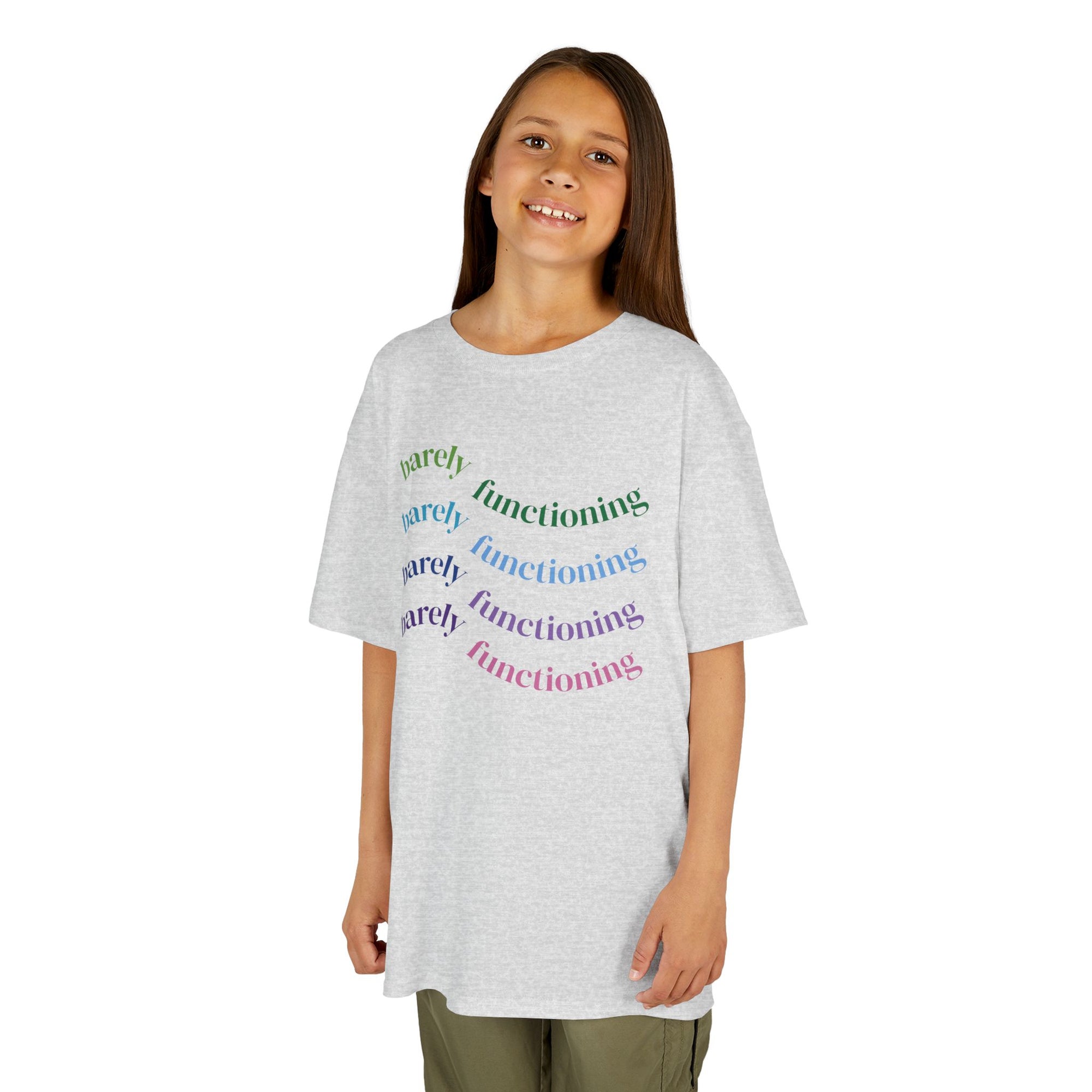 Colorful Kids Heavy Cotton Tee - Fun and Playful Graphic Tee for Everyday Wear, Birthday Gift, Age 4-12, Casual Playtime, Artsy Outfits